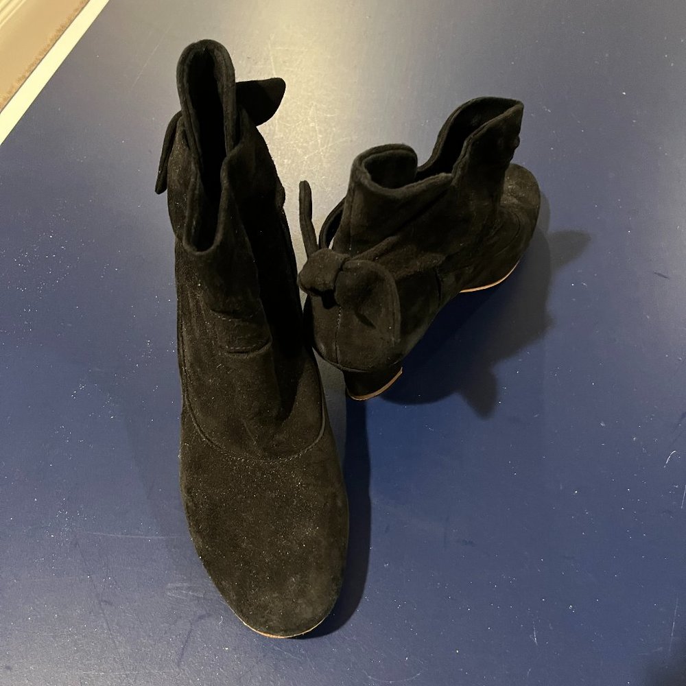 Black Suede Booties